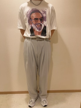 「プリーツパンツ」｜柴太郎さん（メンズ・178cm）の秋コーディネート