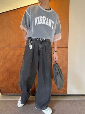 「Levi's」｜「アイテム（アクセサリー）」を使った、柴太郎さん（メンズ・178cm）の秋コーディネート