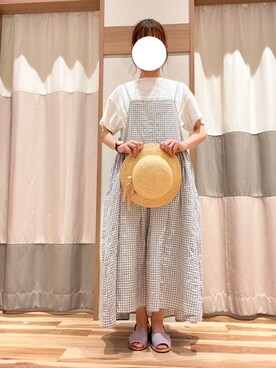 「Samansa Mos2（サマンサ モスモス）のセパレートサンダル（サンダル）」を使った、k o iさん（レディース・157cm）の夏コーディネート