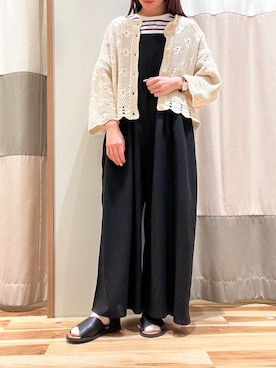 「サマンサモスモス」｜「アイテム（オールインワン・サロペット）」を使った、k o iさん（レディース・157cm）の春コーディネート