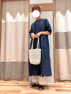 「Samansa Mos2（サマンサ モスモス）のセパレートサンダル（サンダル）」を使った、k o iさん（レディース・157cm）の夏コーディネート