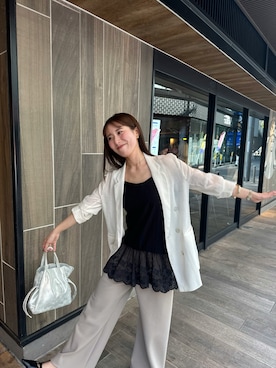 「アイテム（トートバッグ）」を使った、SARASA_151cmさん（レディース・151cm・20代）の夏コーディネート