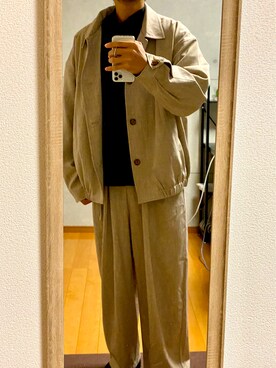 「epnok（エプノック）のアイテム（ブルゾン）」を使った、tomさん（メンズ・175cm）の秋コーディネート
