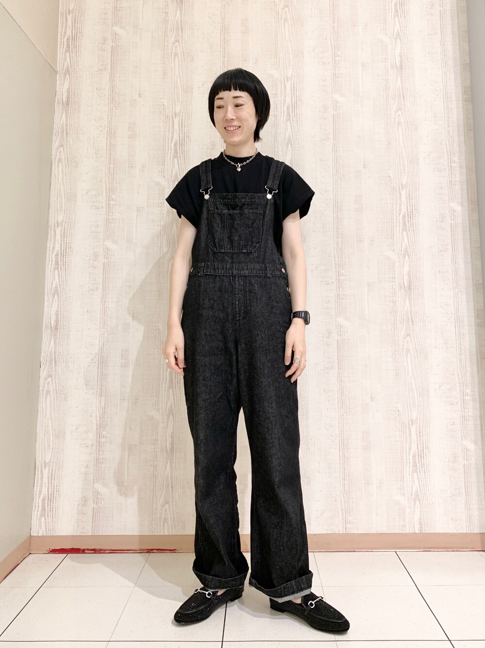 【美品】木梨サイクル デニムオーバーオール ブラック コリンボ COLIMBO パンツ オーバーオール ZX-0202 ビブ
