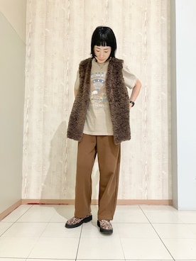 「Ray BEAMS（レイビームス）のアイテム」を使った、HIMIKO熊本鶴屋さん（レディース・165cm）の秋コーディネート