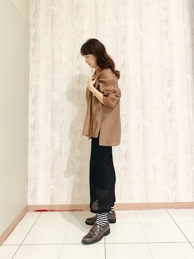 「アイテム（ドレスシューズ）」を使った、HIMIKO熊本鶴屋さん（レディース・165cm）の秋コーディネート