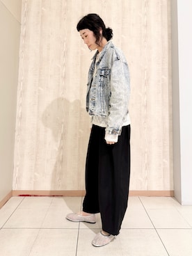 「メッシュパンプス」｜HIMIKO熊本鶴屋さん（レディース・173cm）の春コーディネート