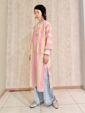 「Gready Brilliant（グレディブリリアン）のアイテム」を使った、HIMIKO熊本鶴屋さん（レディース・173cm）の春コーディネート