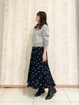 「アイテム（シューズ）」を使った、HIMIKO熊本鶴屋さん（レディース・173cm）の秋コーディネート