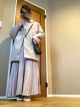 「GRL（グレイル）のプリーツスカート（スカート）」を使った、boochanさん（レディース・150cm）の冬コーディネート