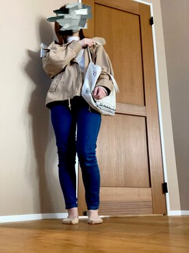 「Right-on（ライトオン）のアイテム（モッズコート）」を使った、boochanさん（レディース・150cm）の秋コーディネート