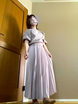「GRL（グレイル）のプリーツスカート（スカート）」を使った、boochanさん（レディース・150cm）の秋コーディネート