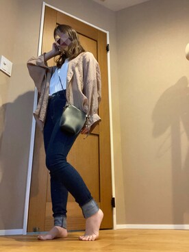 「GRL（グレイル）のアイテム（Tシャツ/カットソー、ホワイト系）」を使った、boochanさん（レディース・150cm）の夏コーディネート
