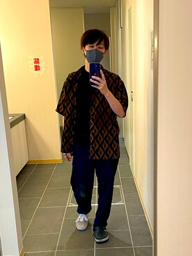 「Right-on（ライトオン）のアイテム（ジャケット/アウター、ブラック系）」を使った、issei0108さん（メンズ・165cm）の夏コーディネート