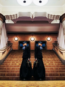 「アイテム（スカート）」を使った、mywatertankさん（メンズ・164cm）の秋コーディネート