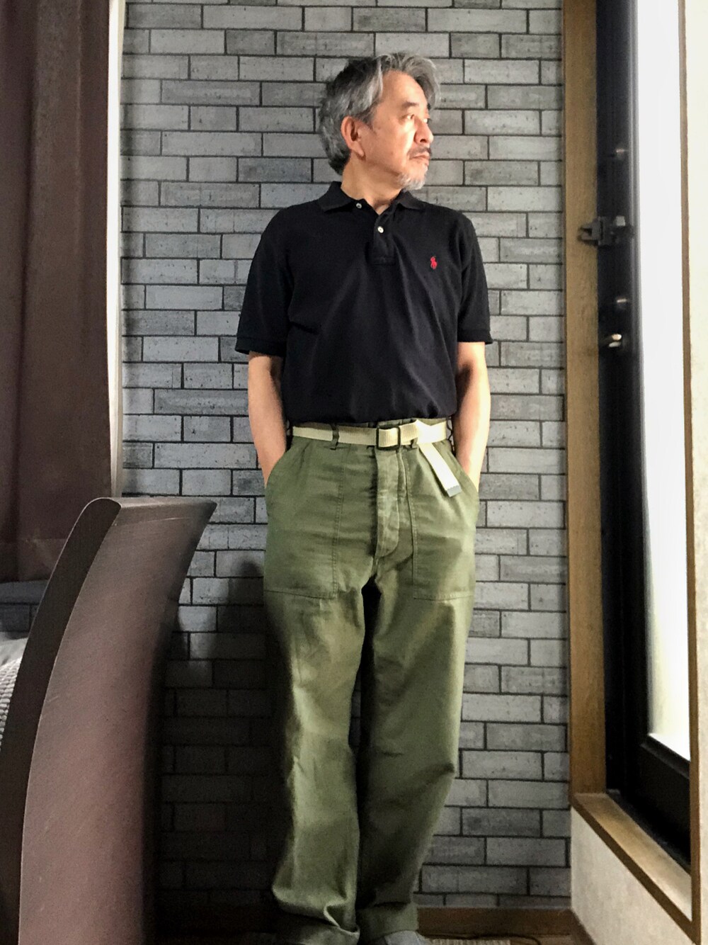 現行ポロラルフローレン　コットンサテンユーティリティパンツ　ベイカーパンツ　QR 中古・古着通販】POLO RALPH LAUREN (ポロ・ラルフローレン