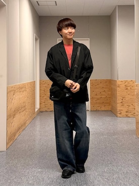 「BAYFLOW（ベイフロー）のアイテム（パンツ）」を使った、j3t0u0さん（メンズ・174cm）の春コーディネート