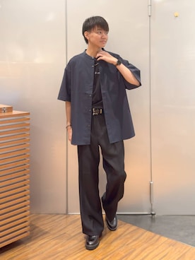 「アイテム（ドレスシューズ）」を使った、j3t0u0さん（メンズ・174cm・20代）の夏コーディネート