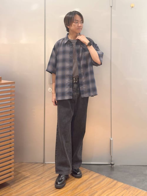 アンティーク風/メタルバックルリアルレザーベルト