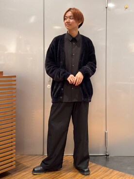 「RAGEBLUE（レイジブルー）のアイテム（カーディガン/ボレロ）」を使った、j3t0u0さん（メンズ・174cm）の秋コーディネート