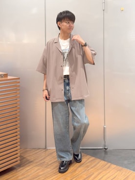 「アイテム（ドレスシューズ）」を使った、j3t0u0さん（メンズ・174cm・20代）の夏コーディネート