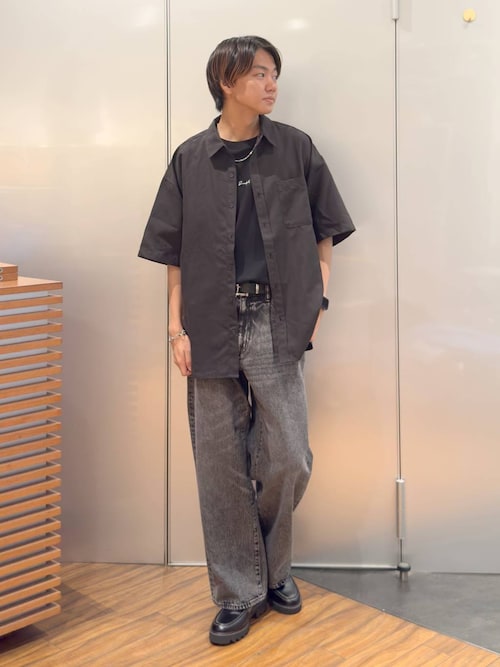 アンティーク風/メタルバックルリアルレザーベルト