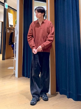 「アイテム（ポロシャツ）」を使った、j3t0u0さん（メンズ・174cm）の秋コーディネート