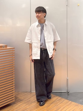 「アイテム（ドレスシューズ）」を使った、j3t0u0さん（メンズ・174cm・20代）の夏コーディネート