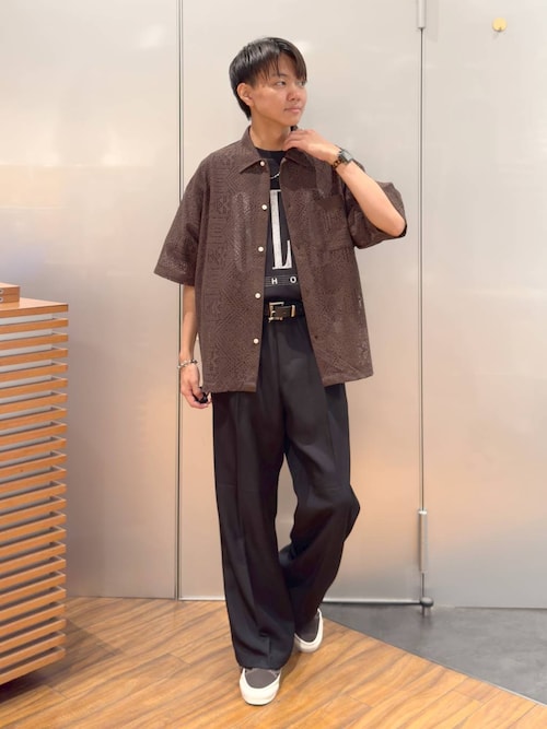 アンティーク風/メタルバックルリアルレザーベルト