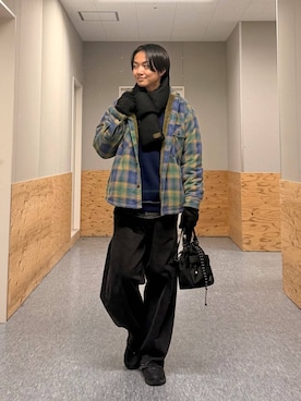 「BAYFLOW（ベイフロー）のアイテム（パンツ）」を使った、j3t0u0さん（メンズ・174cm）の冬コーディネート