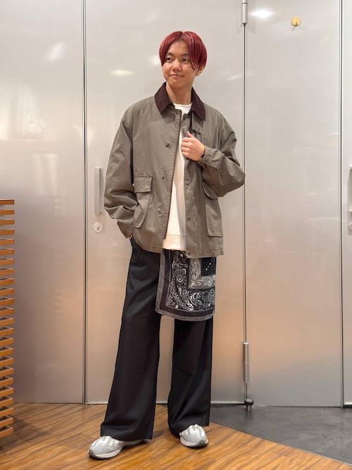 【UNISEX】リング付き/マルチパターン大判スカーフ