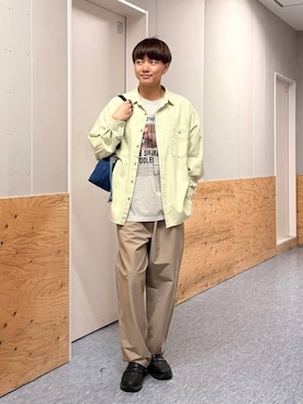 「BAYFLOW（ベイフロー）のアイテム（バッグ）」を使った、j3t0u0さん（メンズ・174cm）の春コーディネート