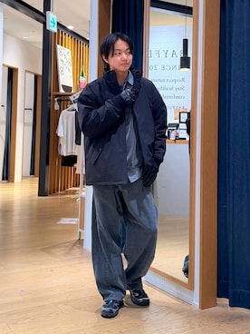 「アイテム（手袋）」を使った、j3t0u0さん（メンズ・174cm・20代）の冬コーディネート