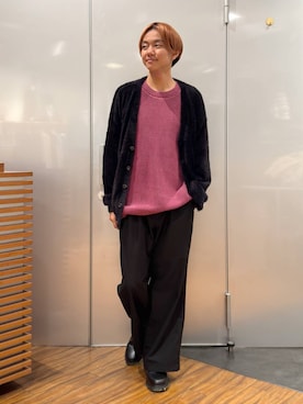 「RAGEBLUE（レイジブルー）のアイテム（カーディガン/ボレロ）」を使った、j3t0u0さん（メンズ・174cm）の秋コーディネート