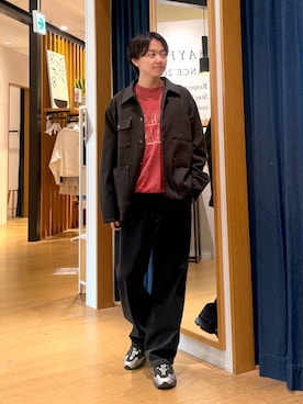 「アイテム（ブルゾン、グレー系）」を使った、j3t0u0さん（メンズ・174cm）の秋コーディネート