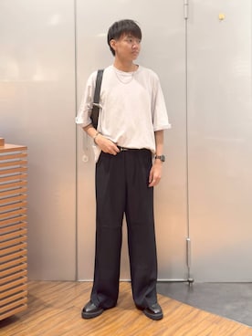 「アイテム（ドレスシューズ）」を使った、j3t0u0さん（メンズ・174cm・20代）の夏コーディネート