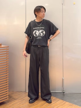 「アイテム（ドレスシューズ）」を使った、j3t0u0さん（メンズ・174cm・20代）の夏コーディネート