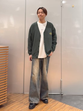 「RAGEBLUE（レイジブルー）のアイテム（カーディガン/ボレロ）」を使った、j3t0u0さん（メンズ・174cm）の春コーディネート