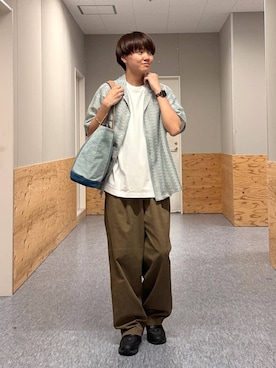 「BAYFLOW（ベイフロー）のアイテム」を使った、j3t0u0さん（メンズ・174cm）の夏コーディネート