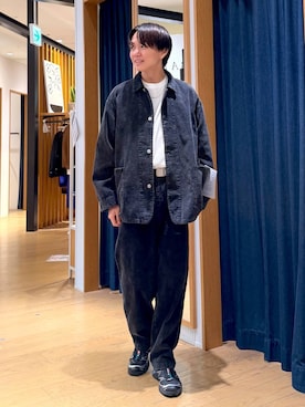 「アイテム（カバーオール）」を使った、j3t0u0さん（メンズ・174cm）の秋コーディネート