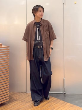 「アイテム（ドレスシューズ）」を使った、j3t0u0さん（メンズ・174cm・20代）の夏コーディネート