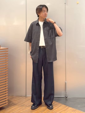 「アイテム（ドレスシューズ）」を使った、j3t0u0さん（メンズ・174cm・20代）の夏コーディネート