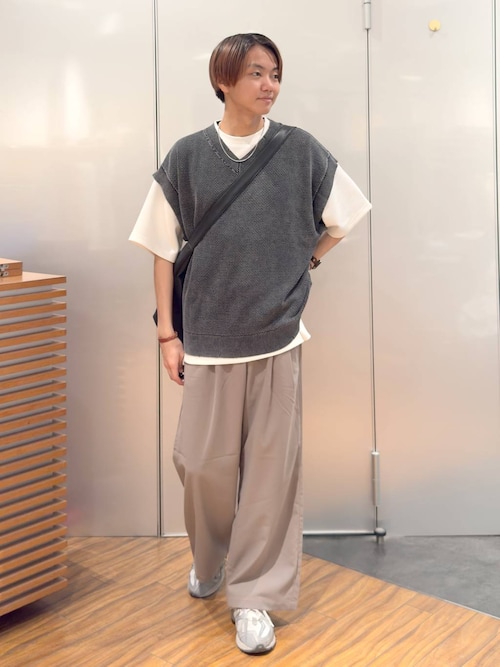 シンセティックレザー/ビッグショルダーバッグ