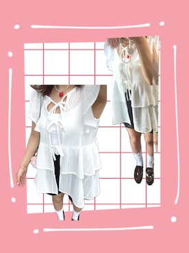 「参戦服」｜🐈‍⬛🎀さん（レディース・158cm）の夏コーディネート