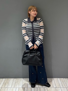 「骨格ストレート」｜「KBF（ケイビーエフ）のアイテム（ニット/セーター）」を使った、nagisaさん（レディース・154cm）の夏コーディネート