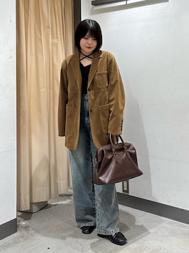 「アイテム（ボストンバッグ）」を使った、nagisaさん（レディース・154cm）の秋コーディネート