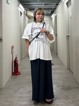 「アイテム（ニットキャップ/ビーニー）」を使った、nagisaさん（レディース・154cm）の夏コーディネート