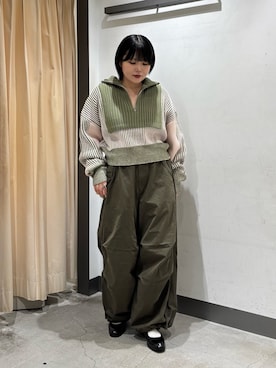 「骨格ストレート」｜「KBF（ケイビーエフ）のアイテム（ニット/セーター）」を使った、nagisaさん（レディース・154cm）の秋コーディネート