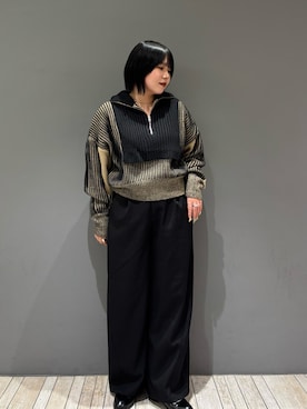 「骨格ストレート」｜「KBF（ケイビーエフ）のアイテム（ニット/セーター）」を使った、nagisaさん（レディース・154cm）の秋コーディネート