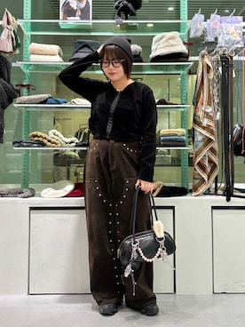 「アイテム（バレッタ/ヘアクリップ）」を使った、nagisaさん（レディース・154cm）の冬コーディネート